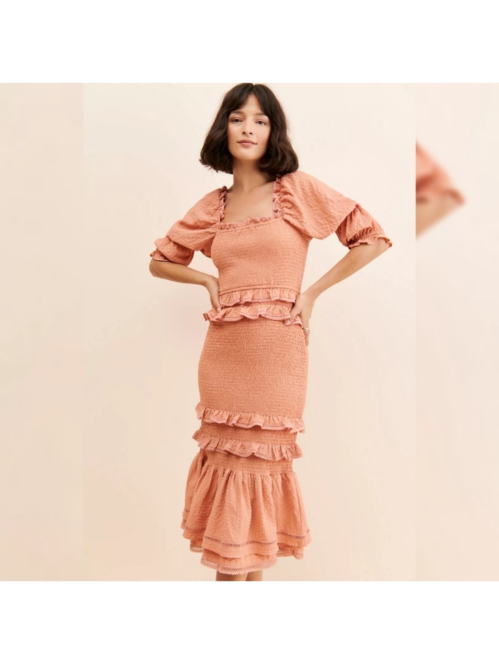Rachel Parcell - Bubble Ruffle Midi Dress